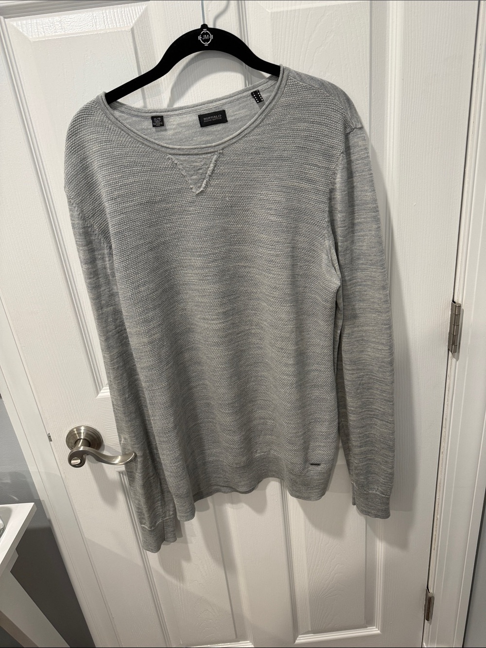 Buffalo David Bitton Light Gray Men's Crewneck Sweater